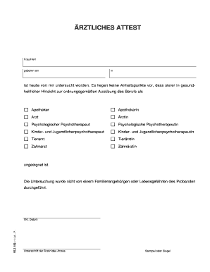Ärztliches Attest