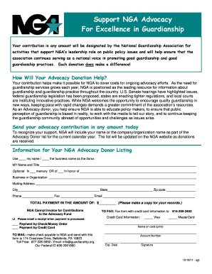 NGA Advocacy Donation Form
