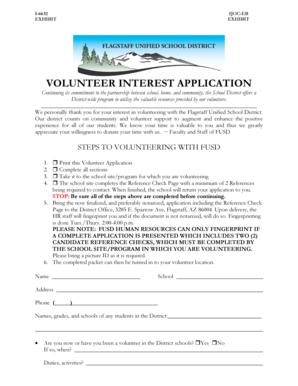Volunteer Interest Application
