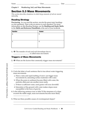 Earth Science Guided Reading and Study Workbook