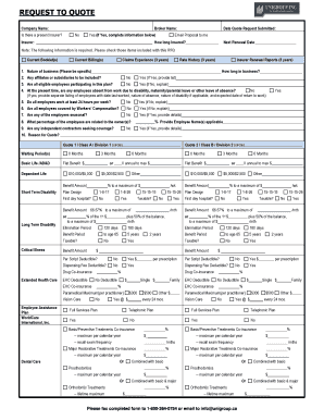 Request for Quote for Insurance