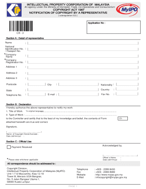 Malaysia Copyright Notification Form