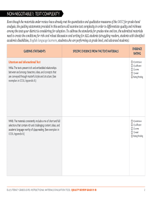 Grade 9-10 ELA/Literacy Instructional Materials Evaluation Tool