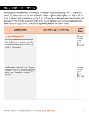 Grade 5 ELA/Literacy Instructional Materials Evaluation Tool
