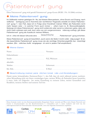 Patientenverfügung