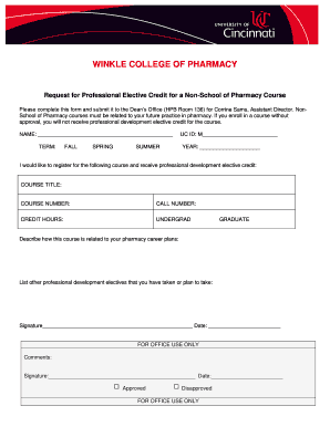 Credit application form to pharmacy