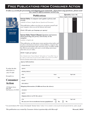 Internet Safety Order Form