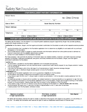 Institutional Patient Assistance Program Enrollment Form