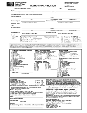 ISACA Membership Application