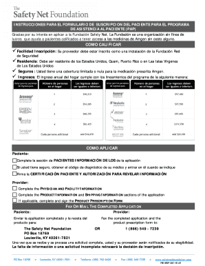 Formulario de Suscripción del Paciente para el Programa de Asistencia al Paciente (PAP)