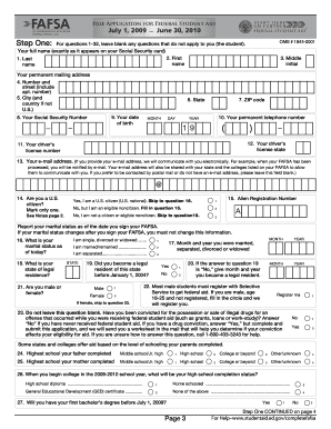FAFSA Application Form