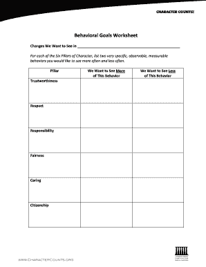 Character Development Worksheet