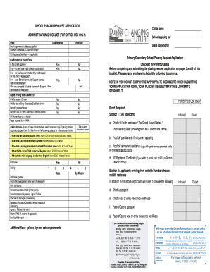 Primary School Placing Request Application