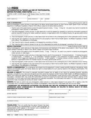Authorization for Taking and Use of Photographs