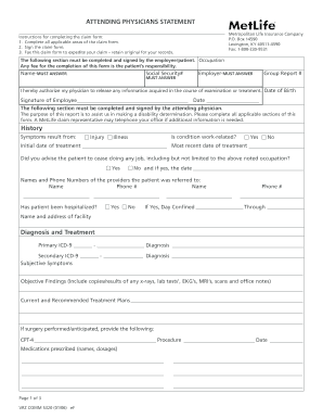 Attending Physician Statement