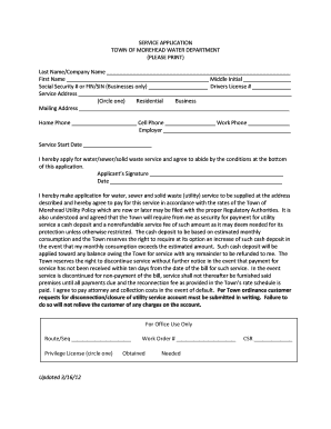 Water Service Application