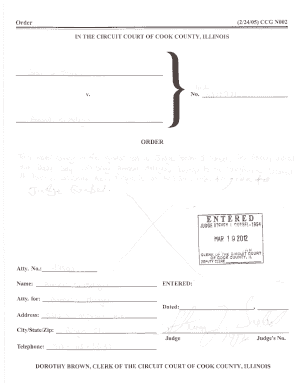 Cook County Court Order