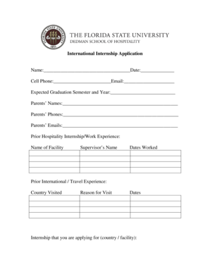 International Internship Application Form