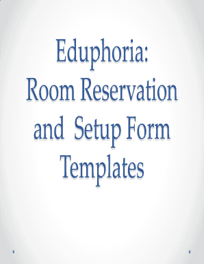 Eduphoria Room Reservation Setup Form