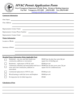 HVAC Permit Application Form