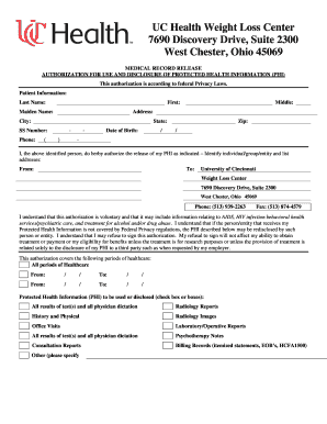 Medical Record Release Authorization