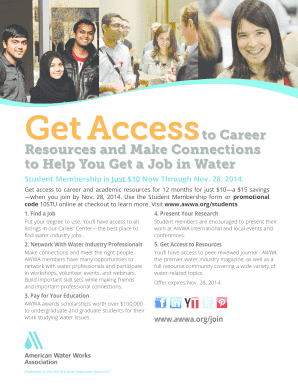 AWWA Student Membership Application