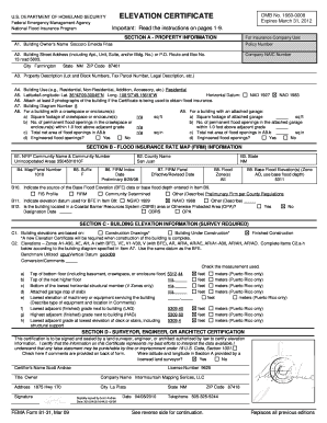 FEMA Elevation Certificate
