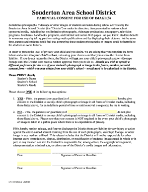 Parental Consent for Use of Image