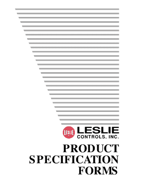 Linear Valve Specification Form