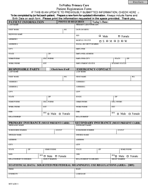 Patient Registration Form