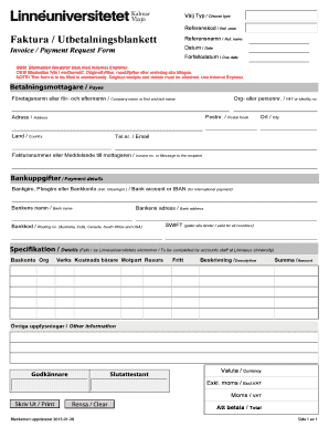 Invoice Payment Request Form