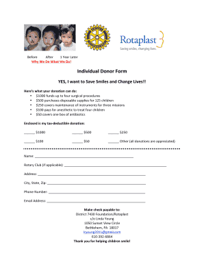 Individual Donor Form