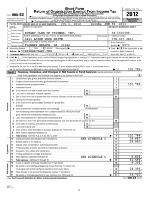Form 990-EZ 2012