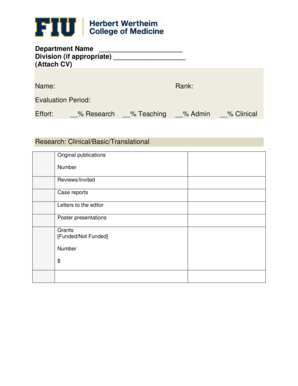 Academic Performance Evaluation Form