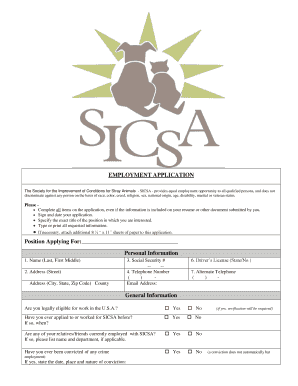 Employment Application Form