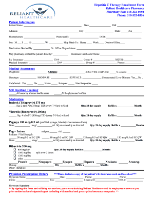 Hepatitis C Therapy Enrollment Form
