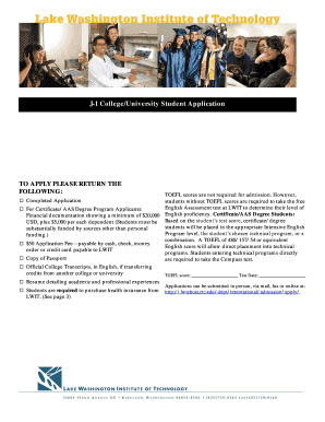 J-1 College/University Student Application