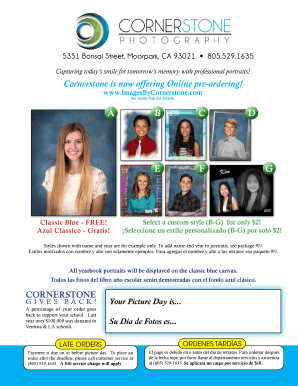 School Portrait Order Form