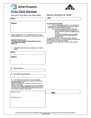 Direct Debit Mandate Form