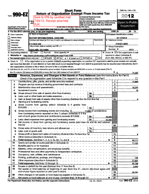 Form 990-EZ Return of Organization Exempt From Income Tax