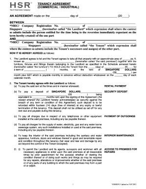 Commercial Industrial Tenancy Agreement