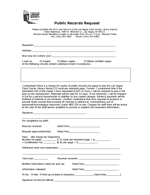 Public Records Request Form