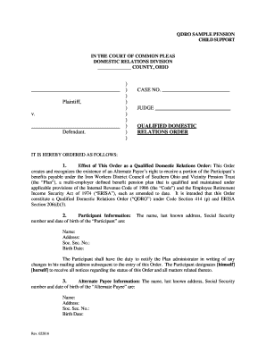 Ohio Qualified Domestic Relations Order