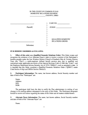 Qualified Domestic Relations Order