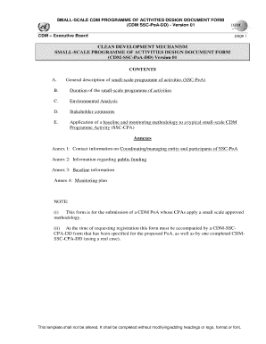 Small-Scale CDM Programme of Activities Design Document Form
