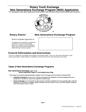 Rotary Youth Exchange Application