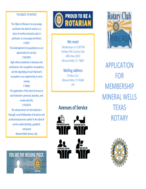 Rotary Club Membership Application