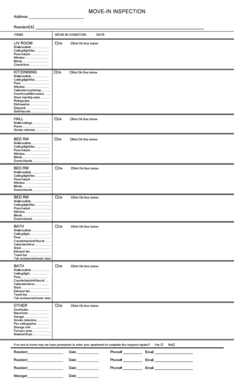 Move-In Inspection Form