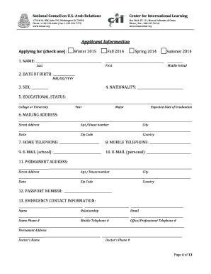 SCHOLARSHIP APPLICATION FORM - ncusarorg