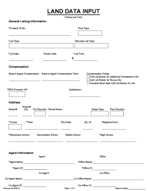 Real Estate Listing Agreement Form